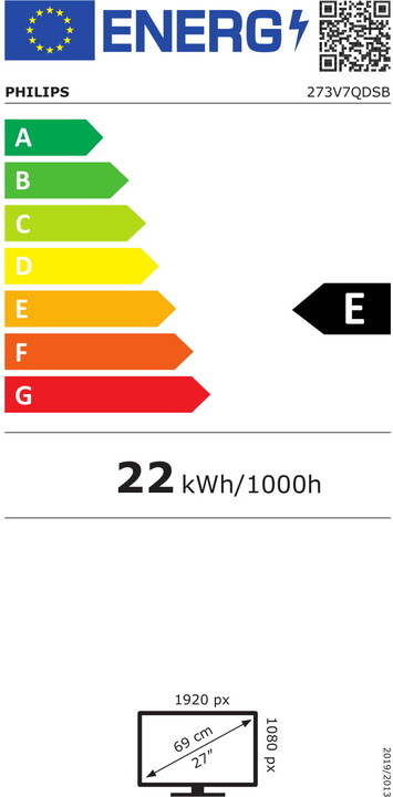 Monitor LED Philips 273V7QDSB - 27 "