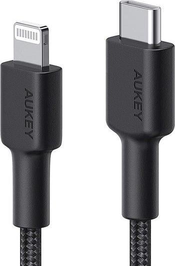 Kabllo USB Aukey CB-CL03, USB C në Lightning, 2 m, e zezë