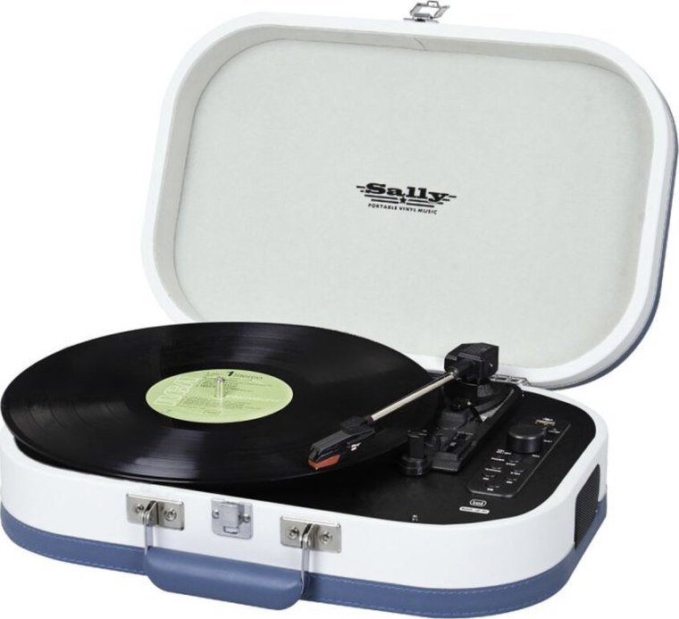 Gramafon portativ Trevi TT1020 BT Retro, Bluetooth, USB, i bardhë