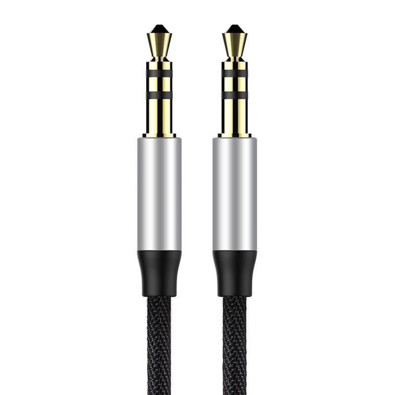 Kabllo audio Baseus Yiven M30, Jack 3.5mm në 3.5mm, 1.5m, e zezë