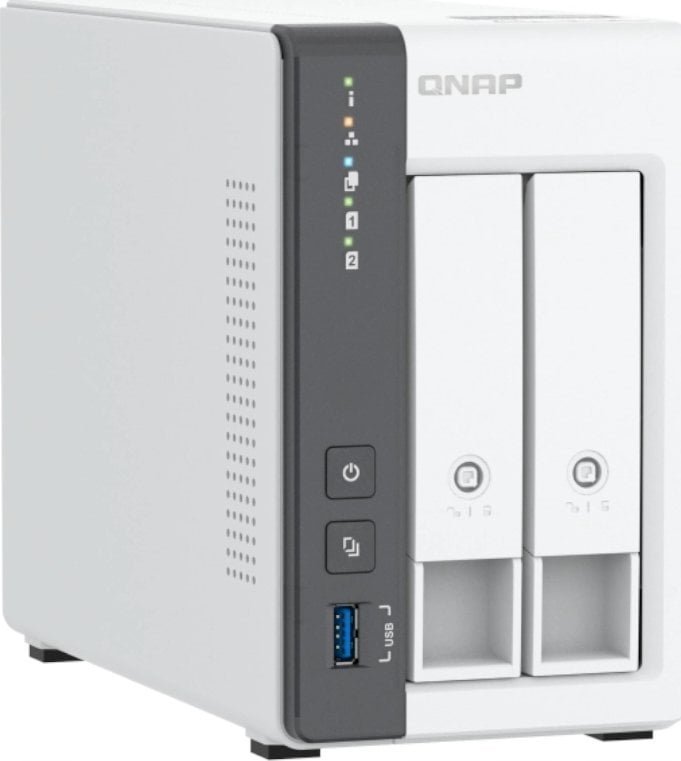 Server NAS Qnap TS-216G, 2 slote, 4GB RAM, 2.5GbE, me disk Seagate IronWolf 2TB