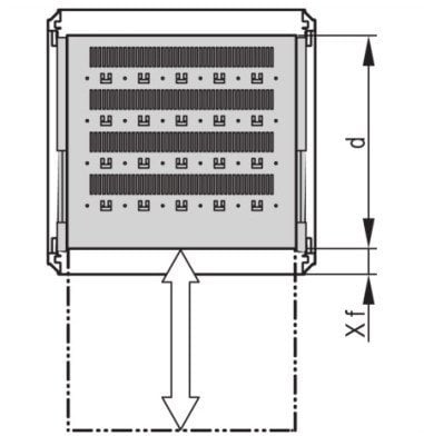 Rafte tërheqëse për kabinet rack Schroff 19", 2U, 700mm, gri e çelët