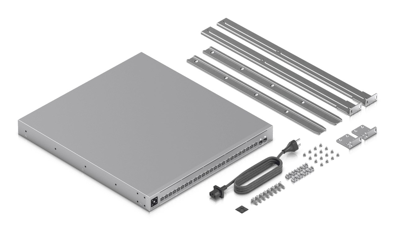 Switch Ubiquiti UniFi Pro XG 24, 24 porta 10GbE, L2 L3, argjendtë