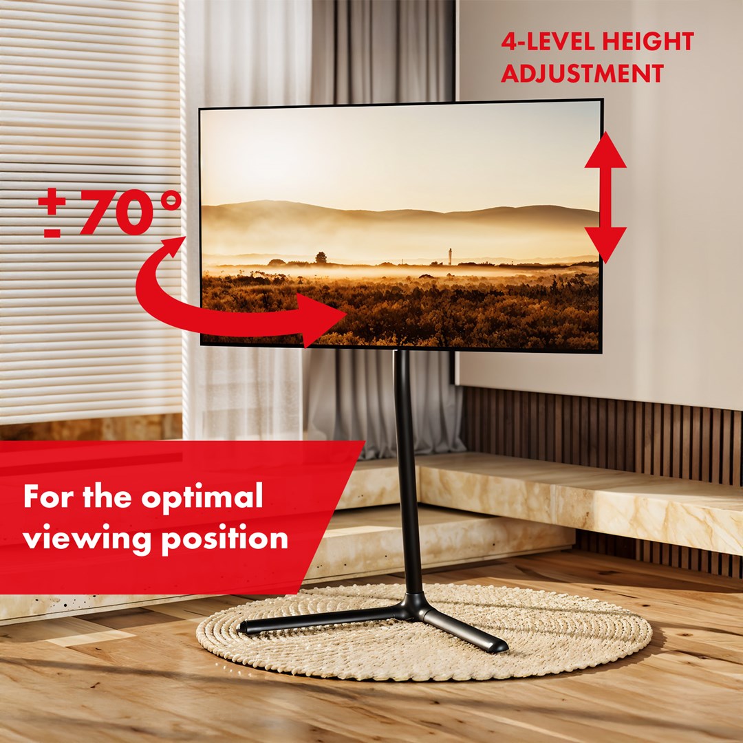 Stativ dyshemeje për TV Maclean MC-494, 32-70", VESA 400x400, 40kg, i zi