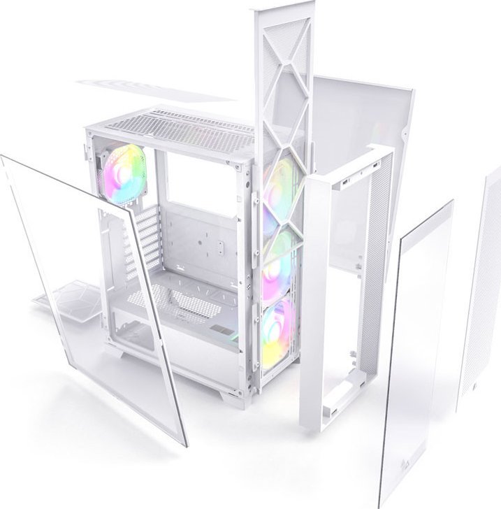 Kasë Montech AIR 1000 Premium, e bardhë, Midi Tower