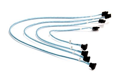 Set kabllosh SATA SuperMicro CBL-0186L, 0.23m, blu