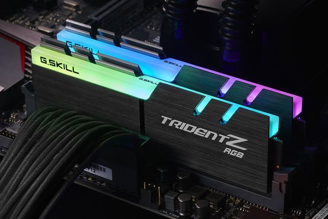 Memorie G.Skill Trident Z RGB, DDR4, 16 GB, 3200 MHz, CL16, F4-3200C16D-16GTZRX
