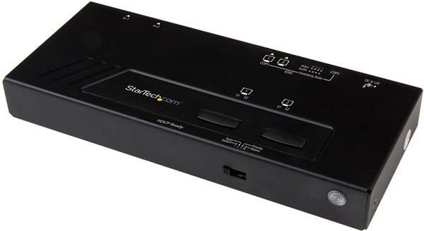 Ndërprerës Matrix HDMI StarTech 2x2, 4K, i zi