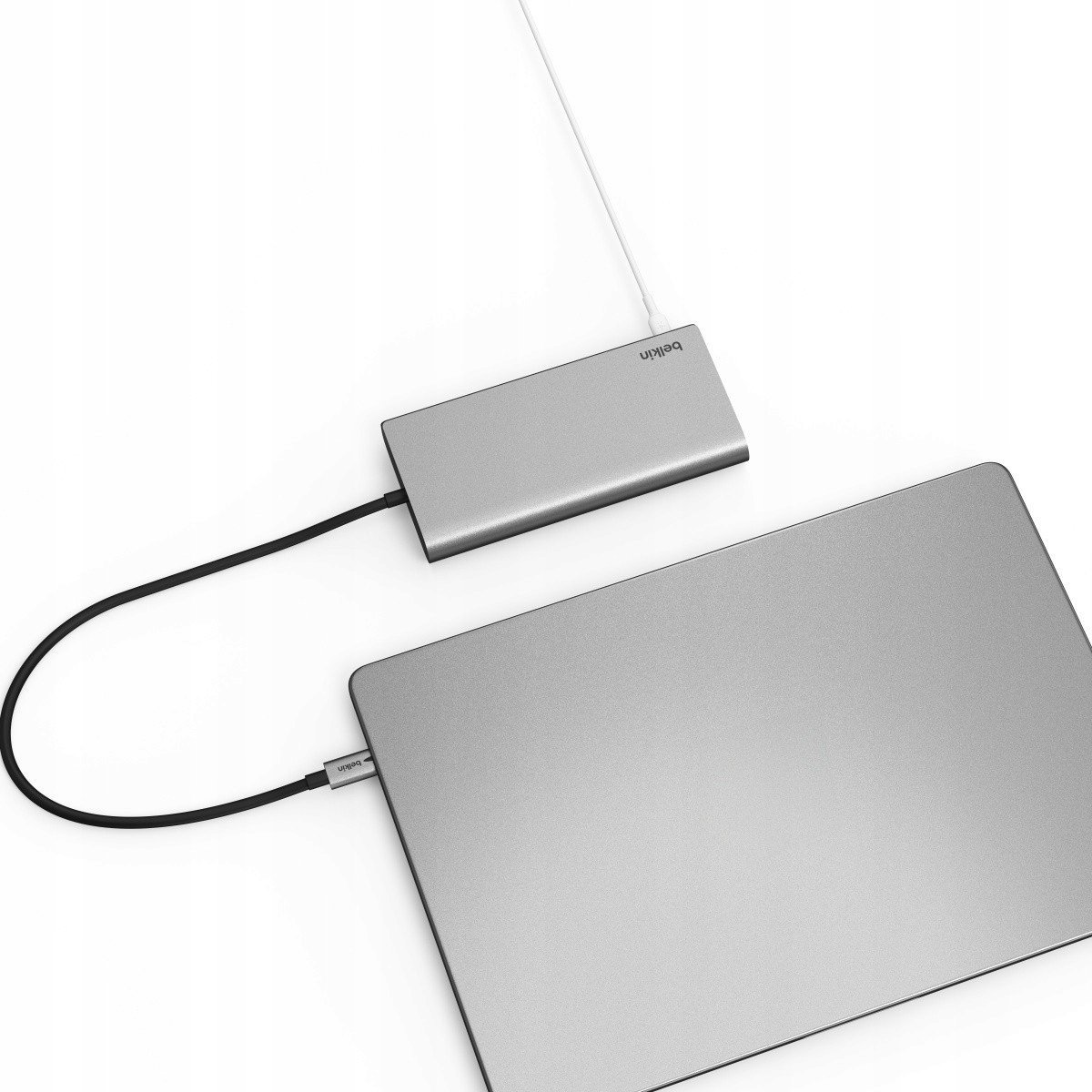Docking station Belkin INC015BTSGY CZ, USB C, 8 porta, 4K, gri alumini