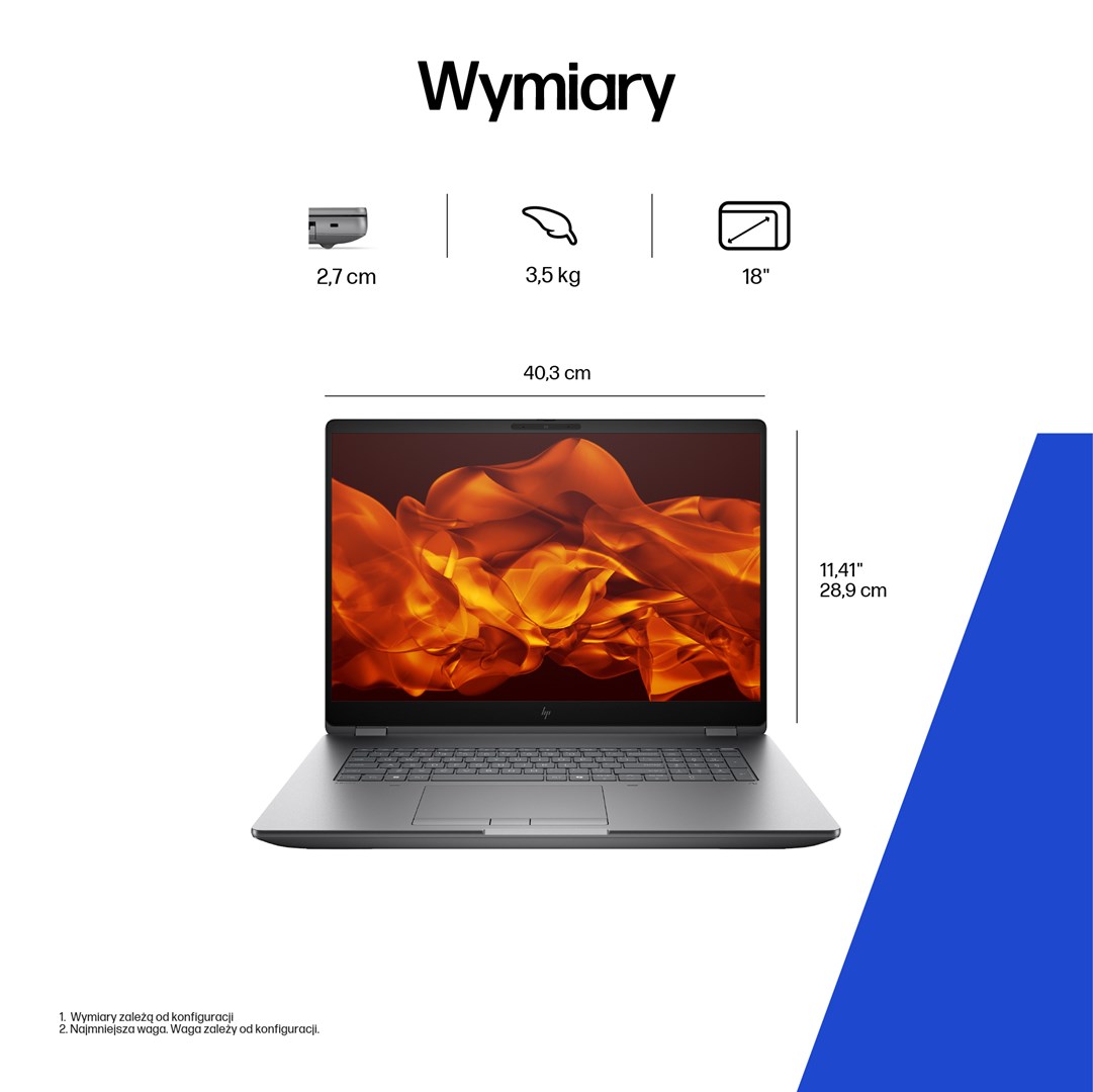 Laptop HP ZBook Fury G1i 18 U7 PRO3000, 32GB RAM, 1TB SSD, gri