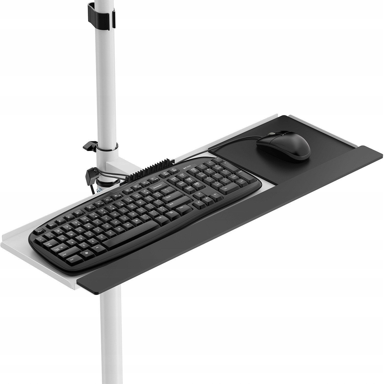 Stacion kompjuteri me rrota Maclean MC-793, për monitor 17–32", deri 20kg, i bardhë