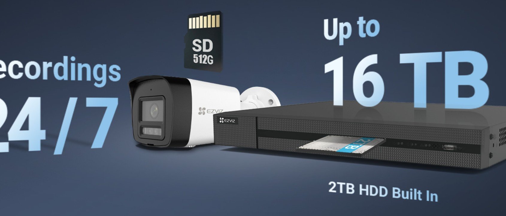 Сет за безбедност Ezviz X5K+H3K, 4K, PoE, Color Night Vision