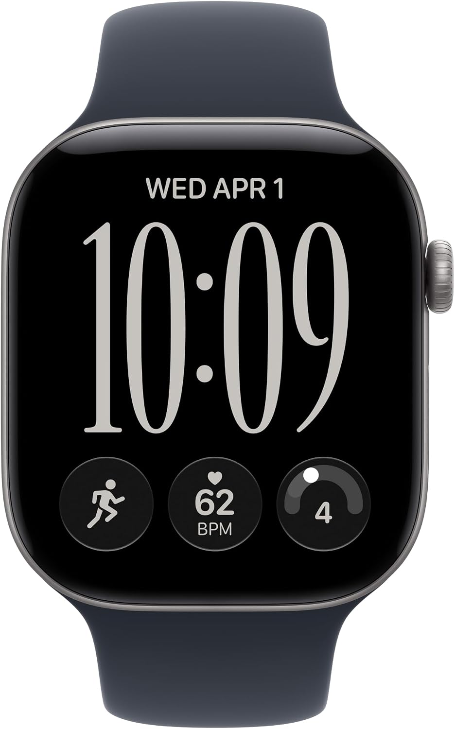 Apple Watch S12 GPS 46mm Space Grey Aluminium Case with Navy Blue Sport Band, M/L