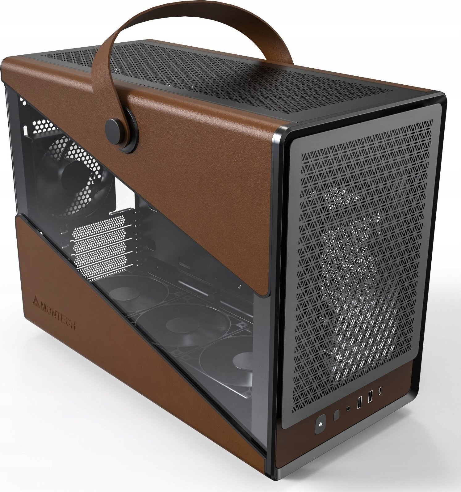 Kuti kompjuteri Montech Heritage Pro, MicroATX Mini ITX, xham i temperuar, e zezë