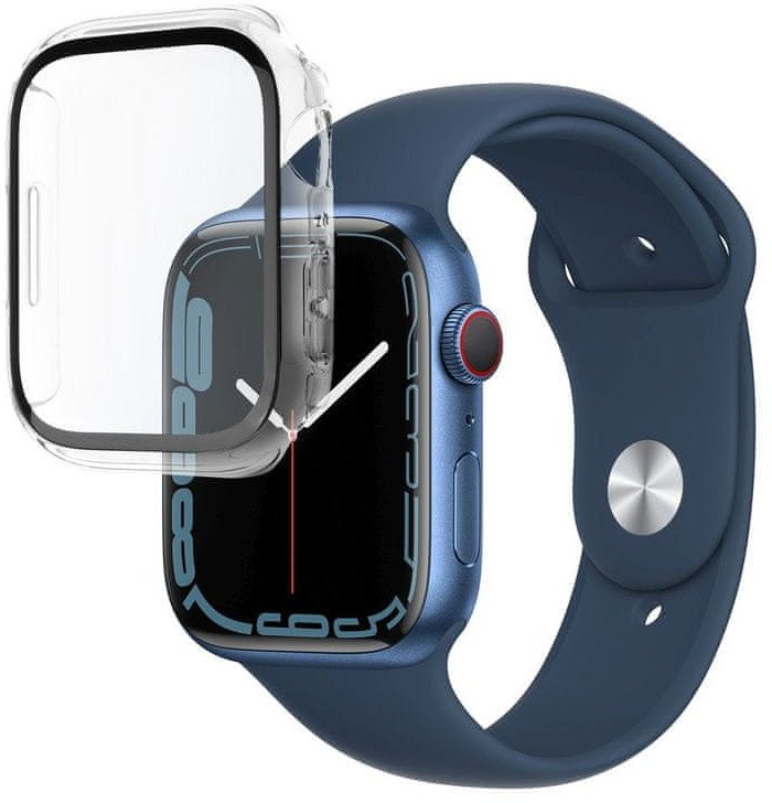 Mbulesë mbrojtëse FIXED Pure Cover për Apple Watch Series 8, 41mm, xham i kalitur, transparente