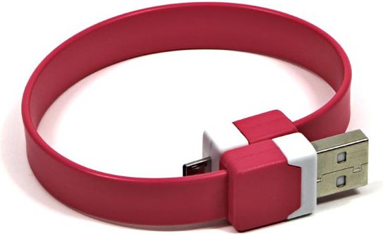 Kabllo USB Logo USB-A - microUSB, 0.25m, rozë