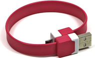 Кабел USB Logo USB-A - microUSB, 0.25m, црвен
