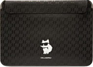 Mbrojtëse laptopi Karl Lagerfeld Saffiano Monogram Choupette, 14", e zezë