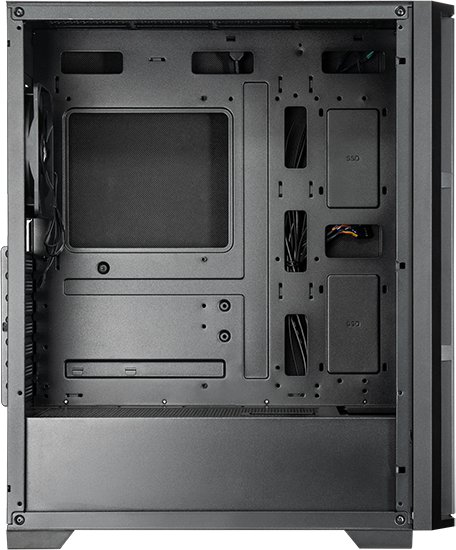 Kuti kompjuteri Chieftec Pro MIDI Series AS-02B-OP, format MIDI, e zezë