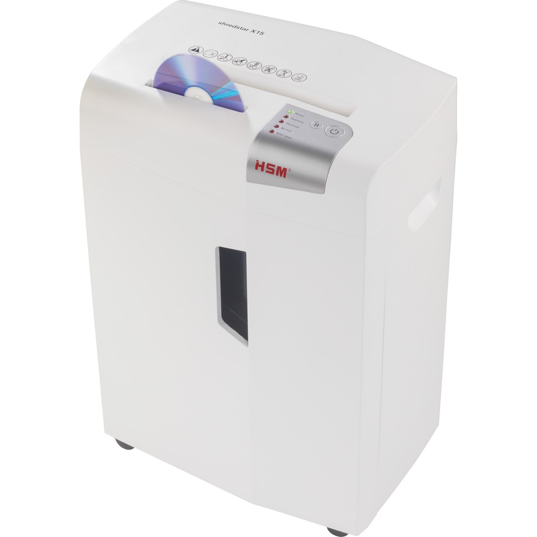 Makinë shkatërruese dokumentesh HSM Shredstar X15 P-4, 320W, prerje tërthore, e bardhë