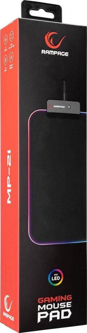 Mauspad Rampage MP-23 RGB, M, i zi