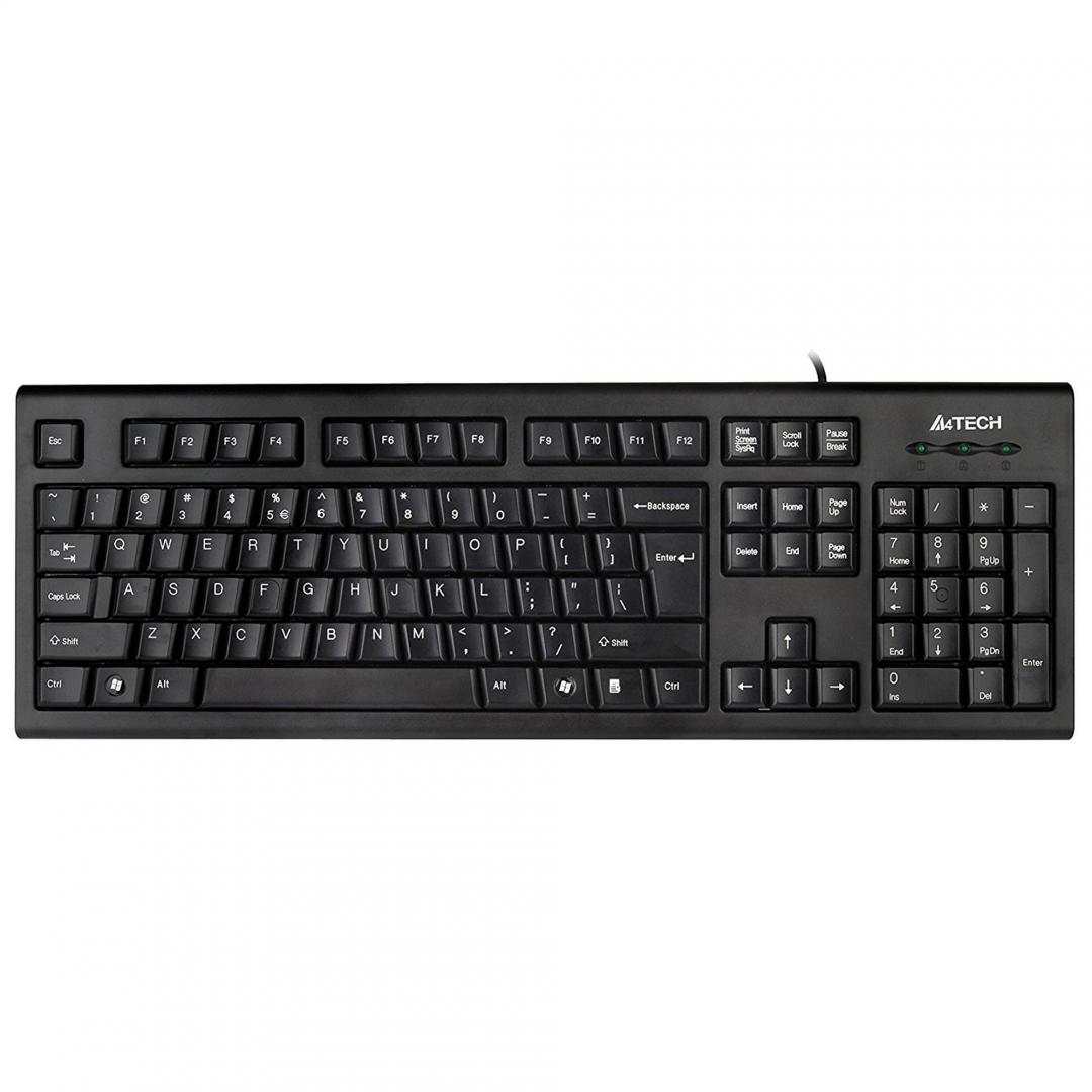 Tastierë A4Tech KR-85, USB, me kabllo, e zezë
