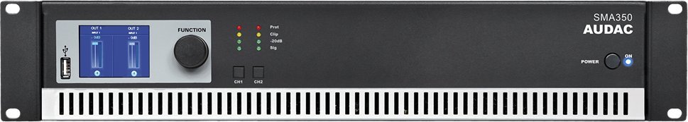 Përforcues audio Audac SMA350, 2 kanale, 350W, i zi