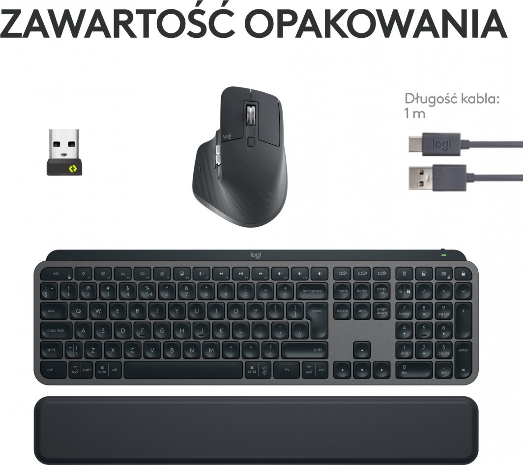 Set tastierë dhe maus Logitech MX Keys S Combo Graphite