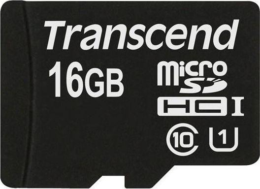 Kartë memorie Transcend Premium MicroSDHC, 16GB, Cl. 10 UHS-I/U1