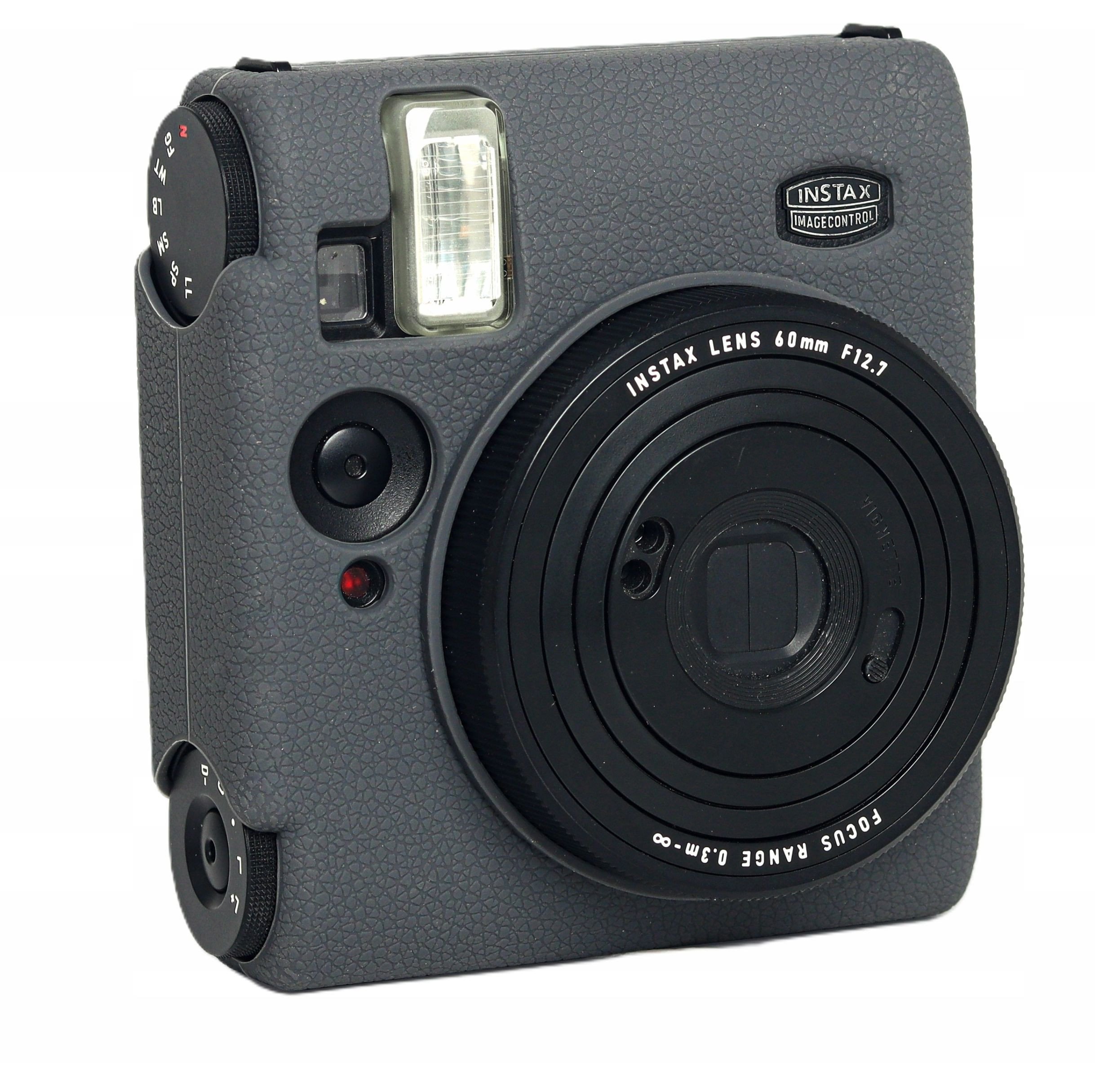 Силиконска маска за апарат FujiFilm INSTAX Mini 99, имитација на кожа, сива