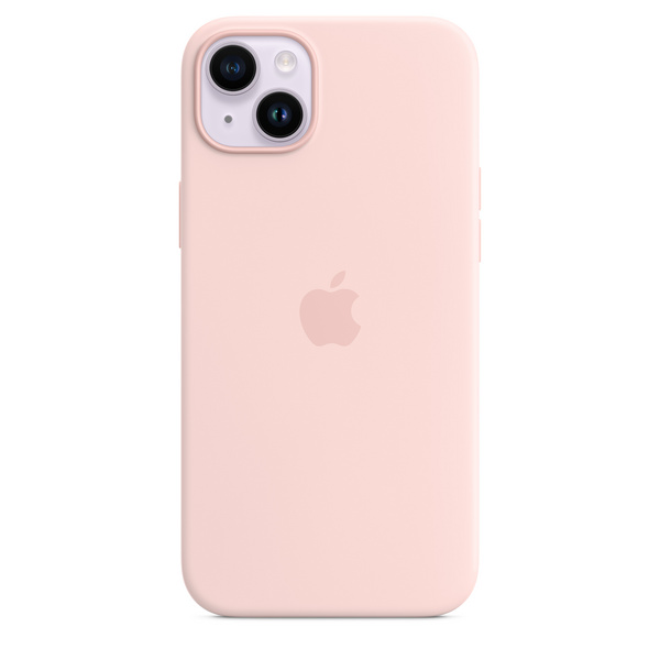 Apple iPhone 14 Plus Silicone Case me MagSafe, Chalk Pink