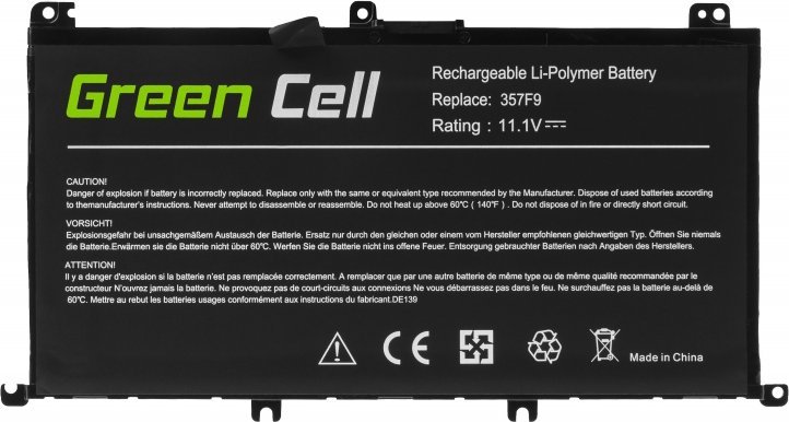Bateri laptopi Green Cell 357F9 për Dell Inspiron 15, 4200mAh, 11.1V