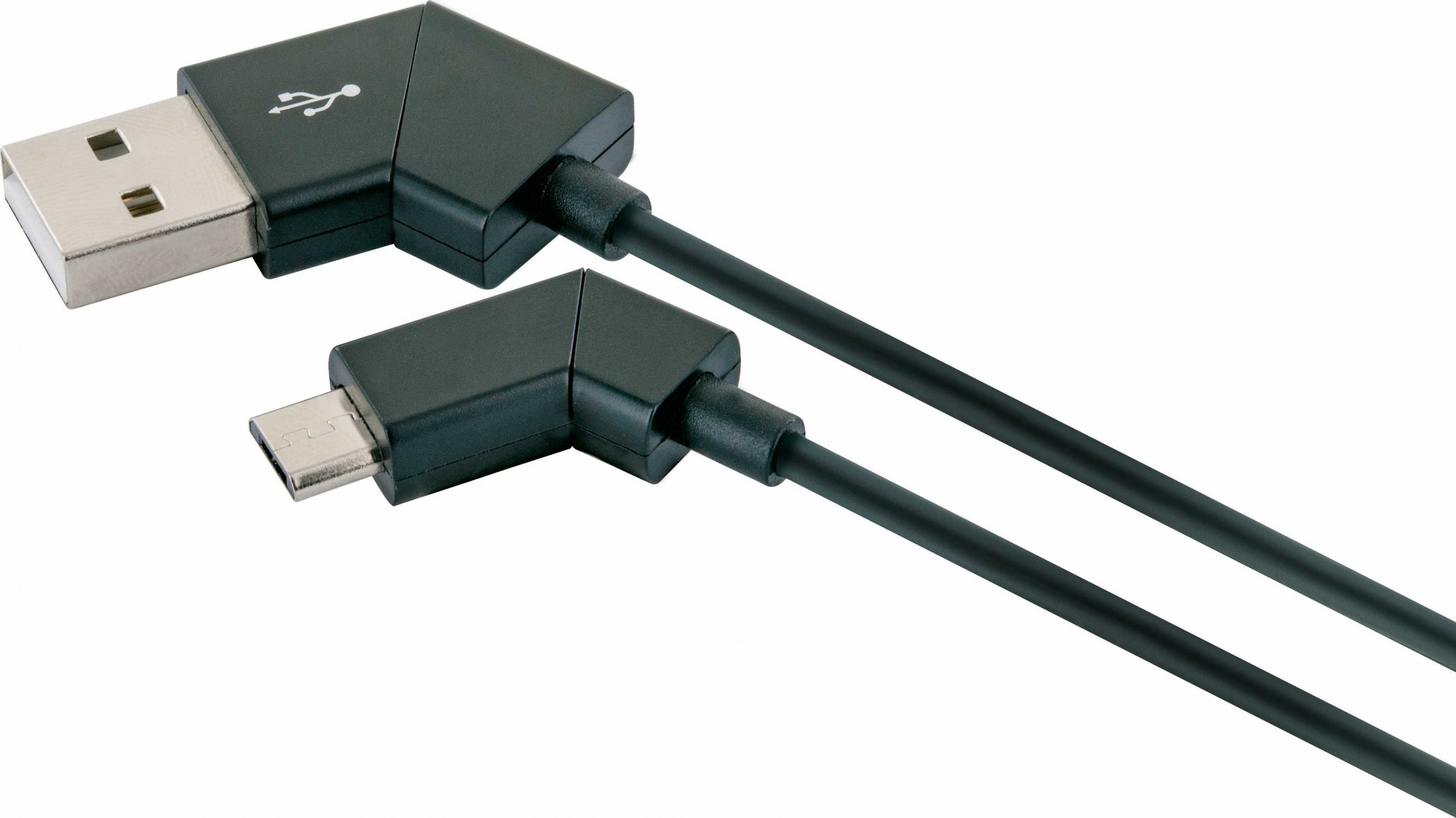 Kabllo USB Schwaiger LKW120M533, USB A në microUSB, 1.2 m, e zezë