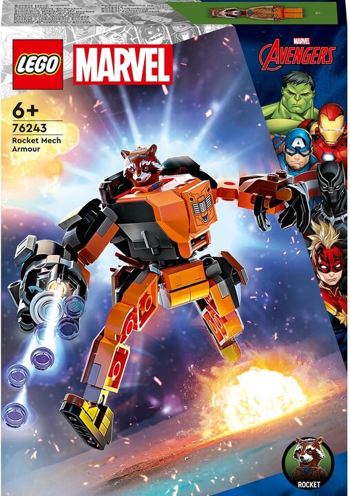 Set LEGO® Marvel 76243 Rocket in robotic armour, 98 pjesë