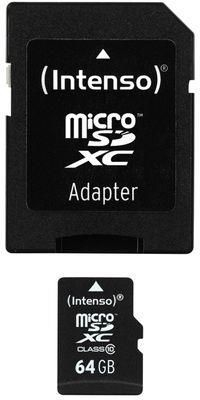 Kartë memorie Intenso MicroSDXC, Klasa 10, 64GB (3413490)