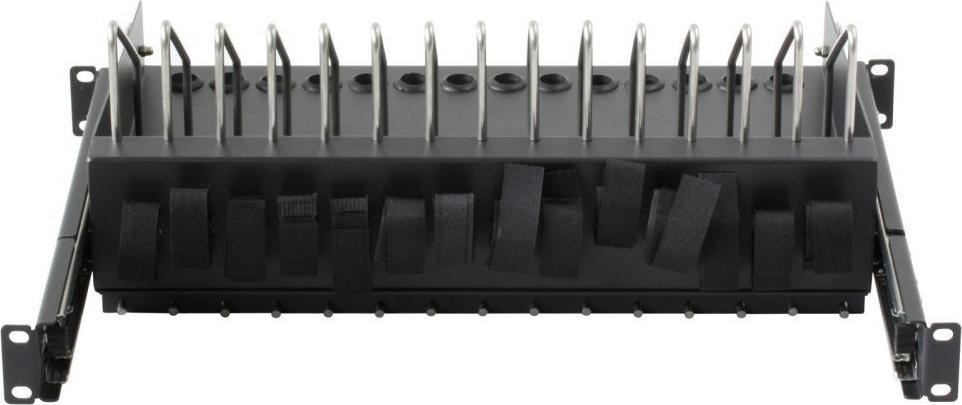 Raft i lëvizshëm për kabinet rack Techly, 14 ndarje, për kabinet 19", i zi