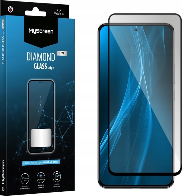 Xham mbrojtës Ms Diamond Glass Edge Lite FG, për Realme C63 4G, 9H, i zi