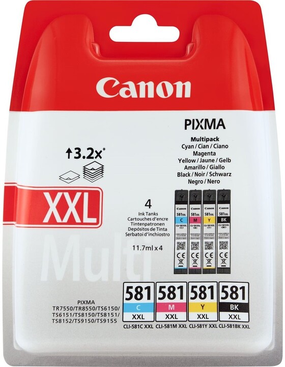 Ngjyrë për printer Canon CLI-581, multipack