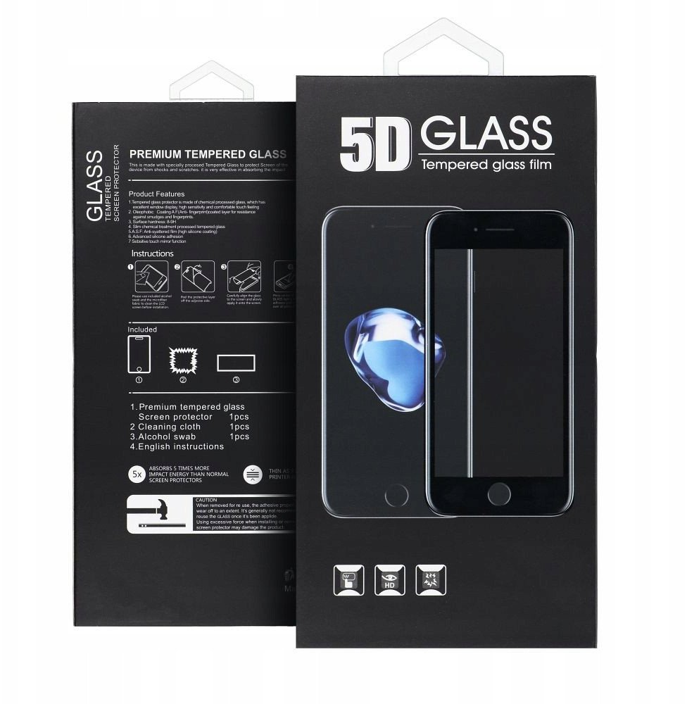 Заштитна фолија од стакло Honor 400 Pro 5G, 5D, калено стакло, со црна рамка