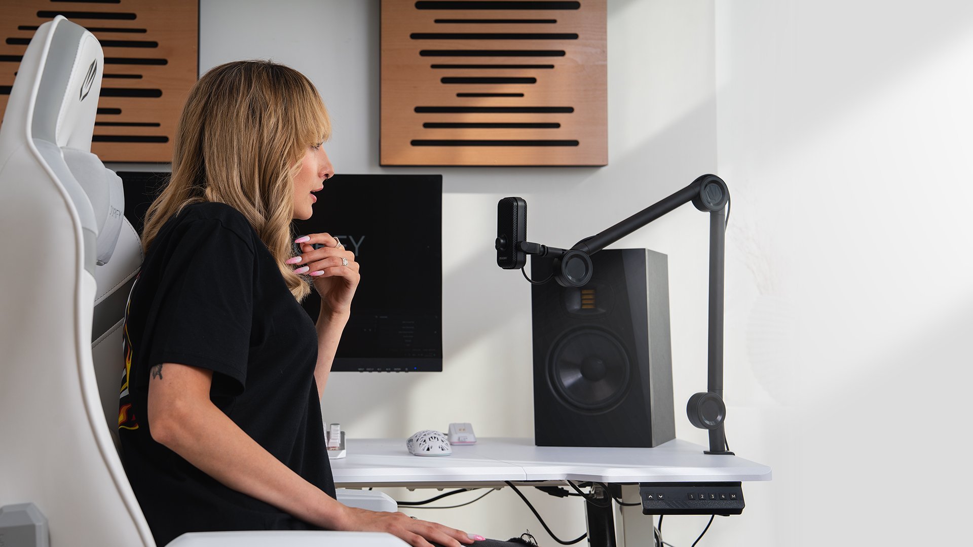 Mikrofon ENDORFY, USB, për lojëra dhe streaming, i zi