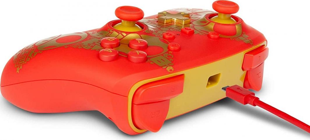 Kontroller PowerA Super Mario Golden M, me kabllo, i artë