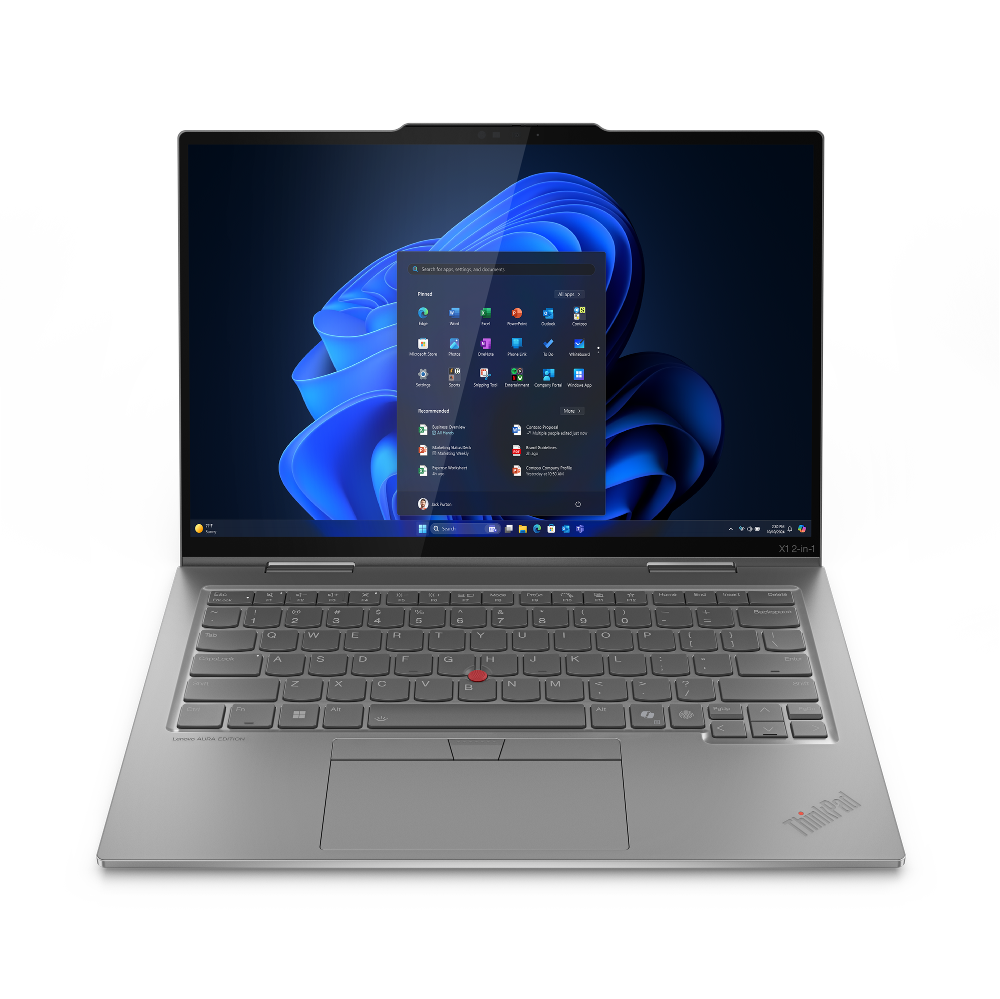 Laptop 2 në 1 Lenovo ThinkPad X1 Gen 10 21NU0028CK, 14" OLED 2.8K, Intel Core Ultra 7, gri 3
