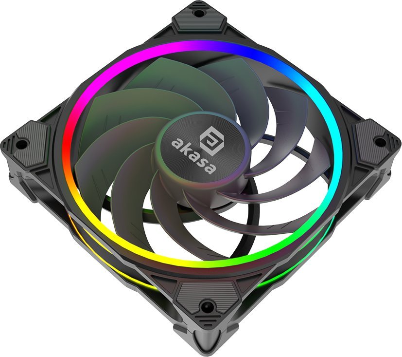 Вентилатор за куќиште Akasa SOHO AR12, 120mm, RGB, црн