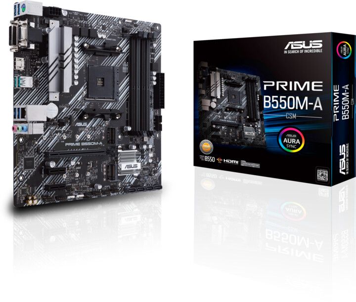 Pllakë amë ASUS PRIME B550M-A/CSM - AMD B550