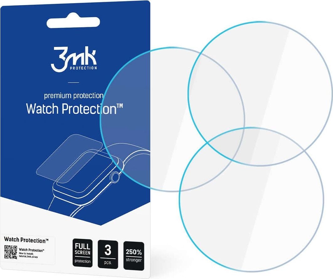 Folie mbrojtëse ekrani 3MK Watch Protection për Garmin Venu 2s, 0.2mm, x3, transparente