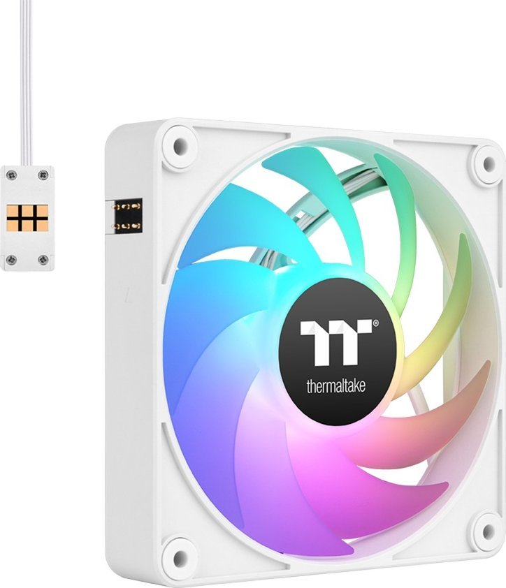 Ventilator PC Thermaltake CT140 EX ARGB Sync, 140mm, set 3 copë, i bardhë