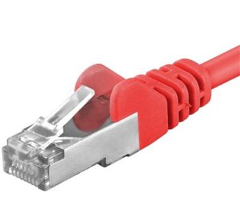 Kabllo Premiumcord, CAT6a, S-FTP, RJ45-RJ45, 2m, e kuqe