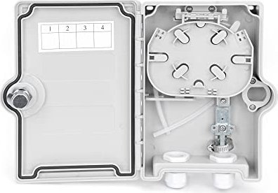 Kuti shpërndarëse fibrë optike Digitus DN-968912, FTTH, IP65, e bardhë