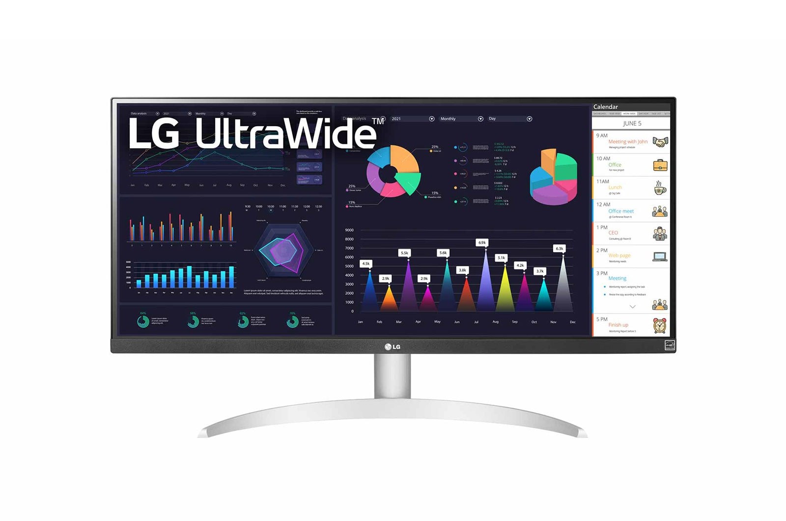 Monitor LG 29WQ600-W.AEU, 29", UltraWide Full HD, IPS, i bardhë