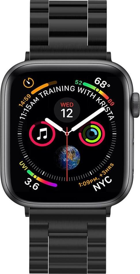 Rrip ore Spigen Modern Fit Band për Apple Watch 1 2 3 4, metalik, i zi